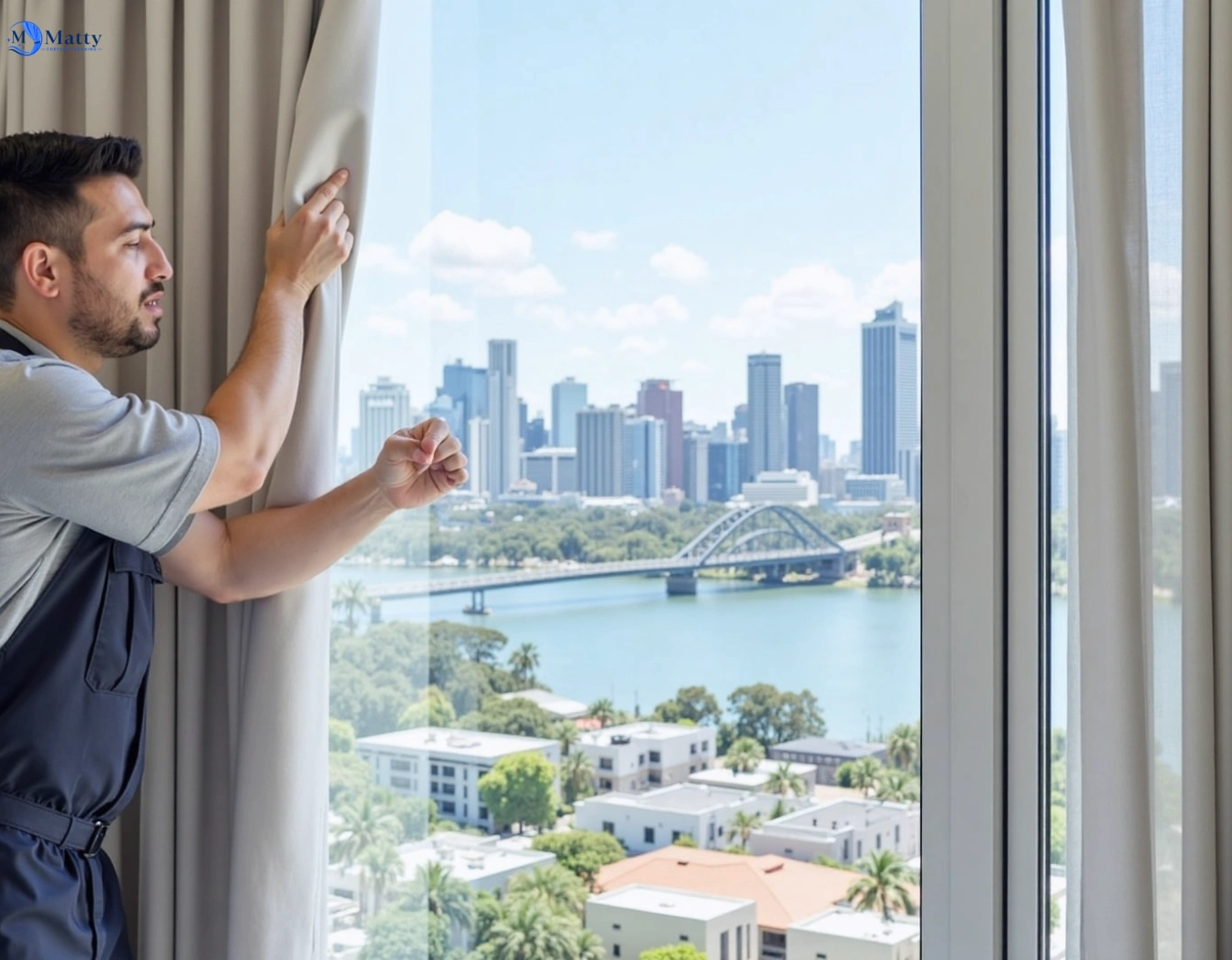 Professional curtain steam cleaning service minto-heights-nsw QLD by Matty Curtain Cleaning