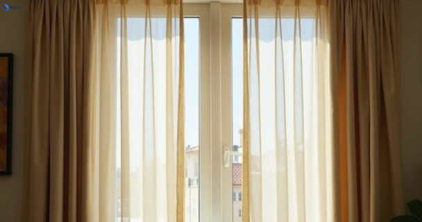 Dull dusty drapes in minto-heights-nsw before professional cleaning